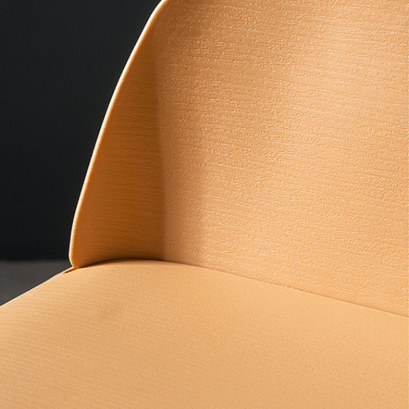 Scandinavian Plastic Bar Stools Low Back Armless Barstool with 4 Iron Legs