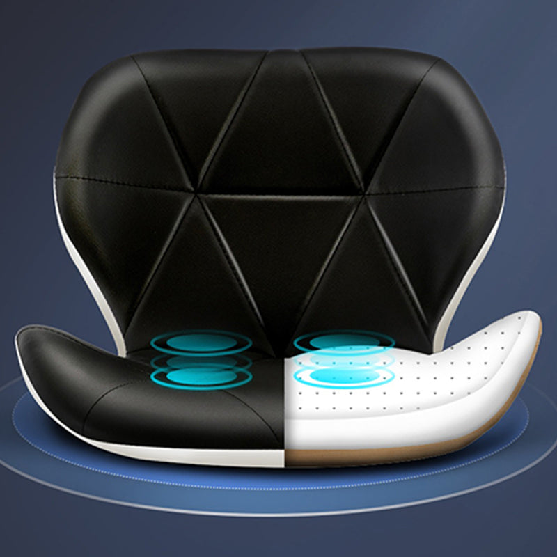 Scandinavian Metal Barstool Adjustable Low Back PU Leather stools in Matte Finish