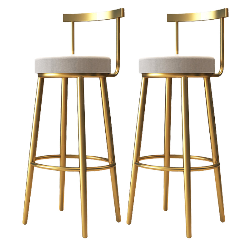 Indoor Scandinavian Counter Chair Round Upholstered Counter Height Stool