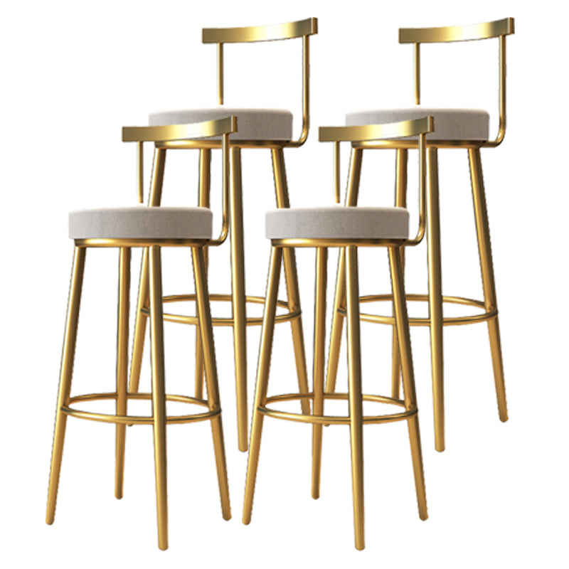 Indoor Scandinavian Counter Chair Round Upholstered Counter Height Stool