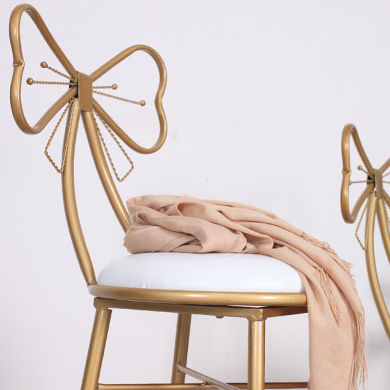 Indoor Upholstered Bar Stools Round Gold Base Scandinavian Counter Bar Stool