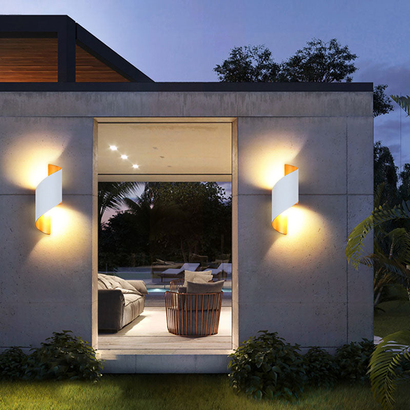 Modern Aluminum Wall Light Geometric 11" High LED Wall Washer for Outdoors