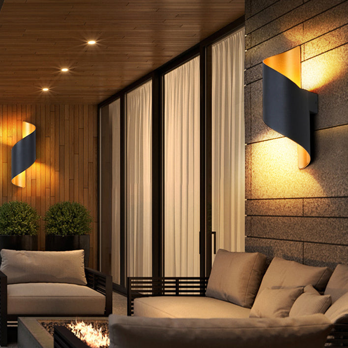 Modern Aluminum Wall Light Geometric 11" High LED Wall Washer for Outdoors