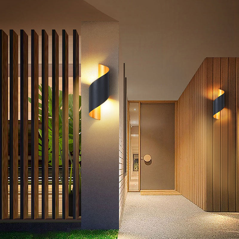 Modern Aluminum Wall Light Geometric 11" High LED Wall Washer for Outdoors