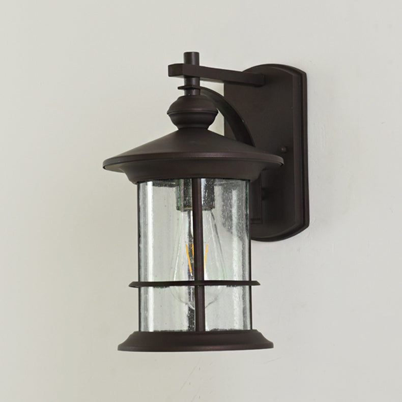 American Style Glass Wall Light Post-box Shape Wall Sconce for Outdoors