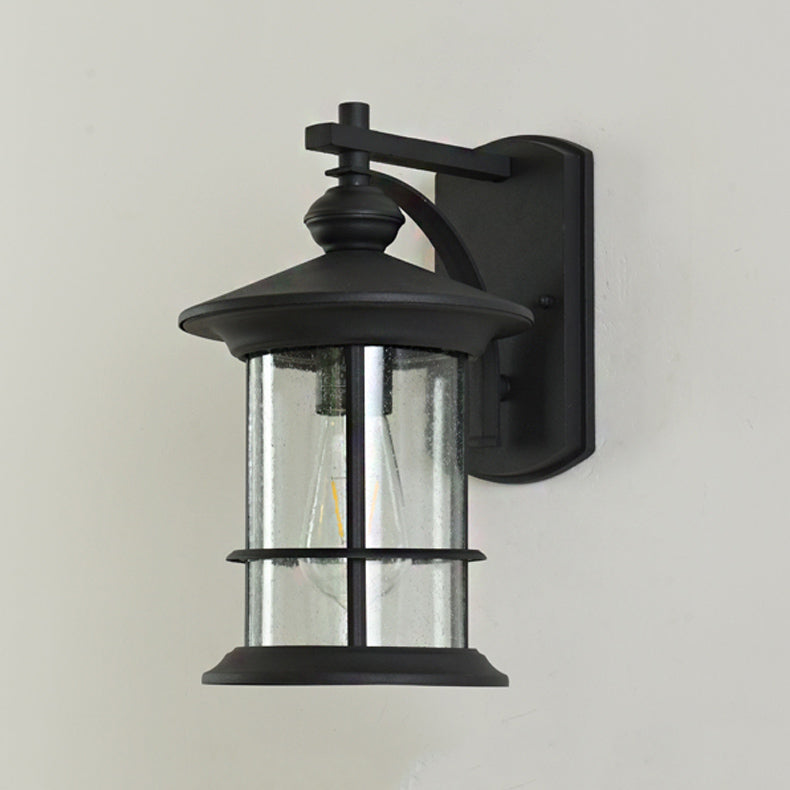 American Style Glass Wall Light Post-box Shape Wall Sconce for Outdoors
