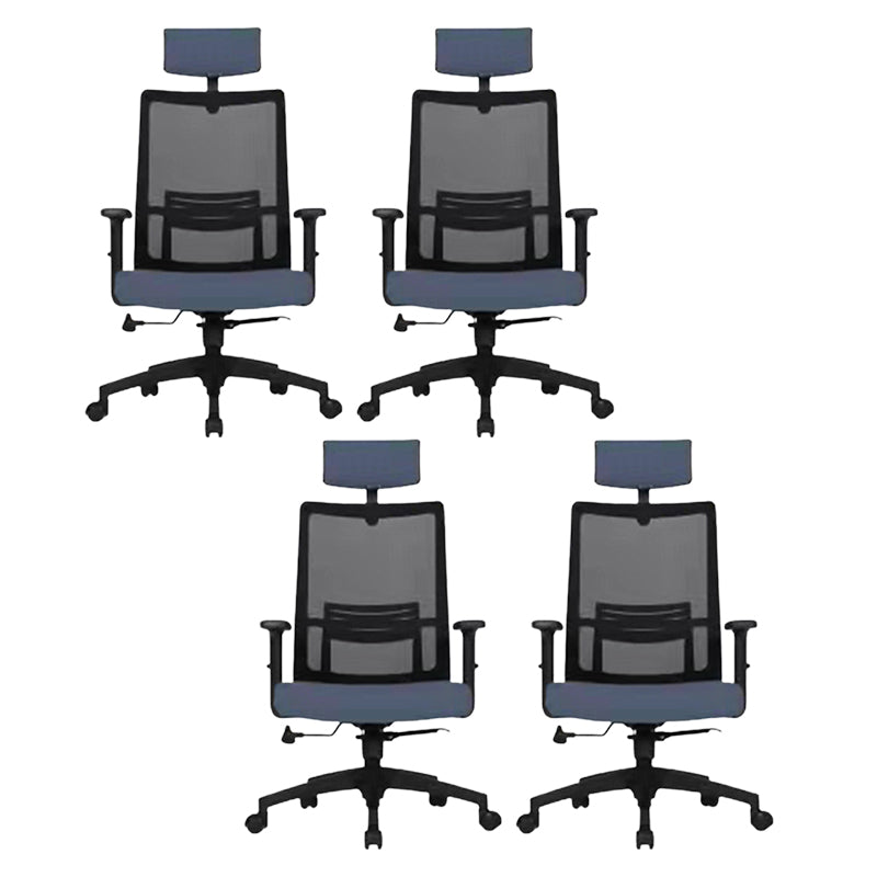 Modern Computer Chair Adjustable Armrest Chair Nylon Desk Chair