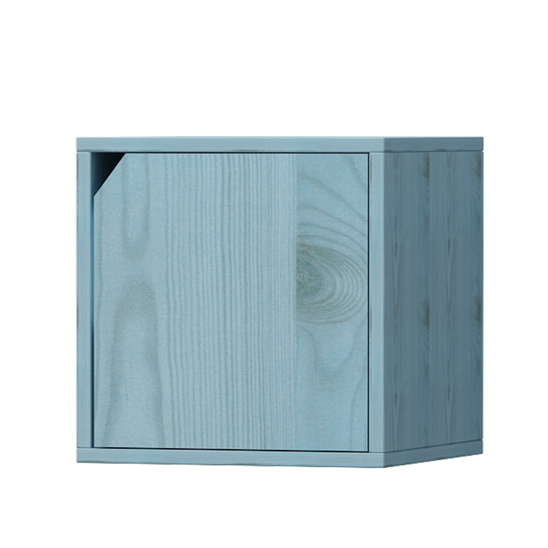 Modern Cube Shelf Bookcase Wood Closed Back Book Shelf for Study Room