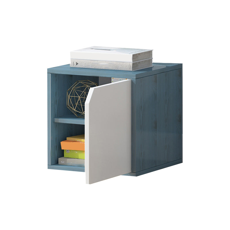 Modern Cube Shelf Bookcase Wood Closed Back Book Shelf for Study Room