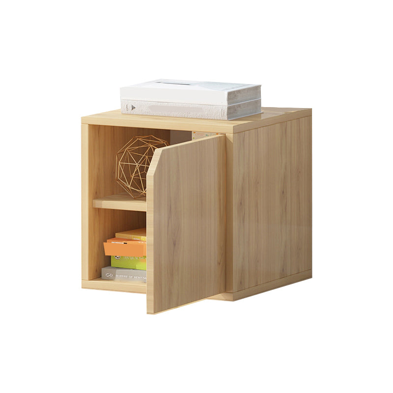 Modern Cube Shelf Bookcase Wood Closed Back Book Shelf for Study Room