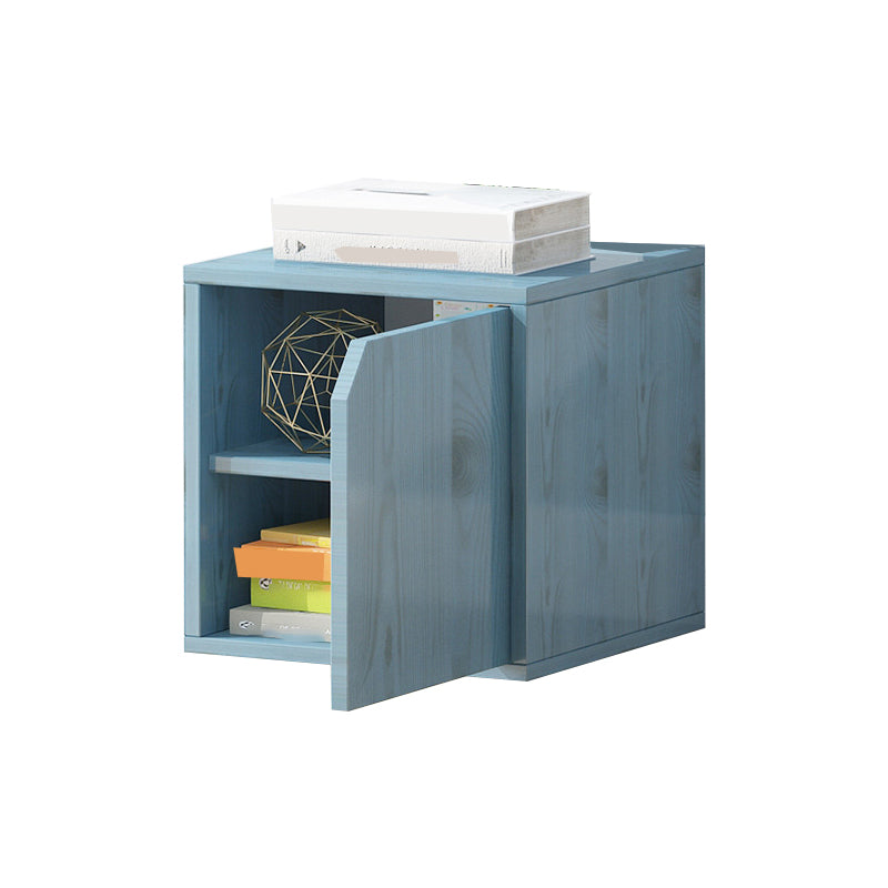 Modern Cube Shelf Bookcase Wood Closed Back Book Shelf for Study Room