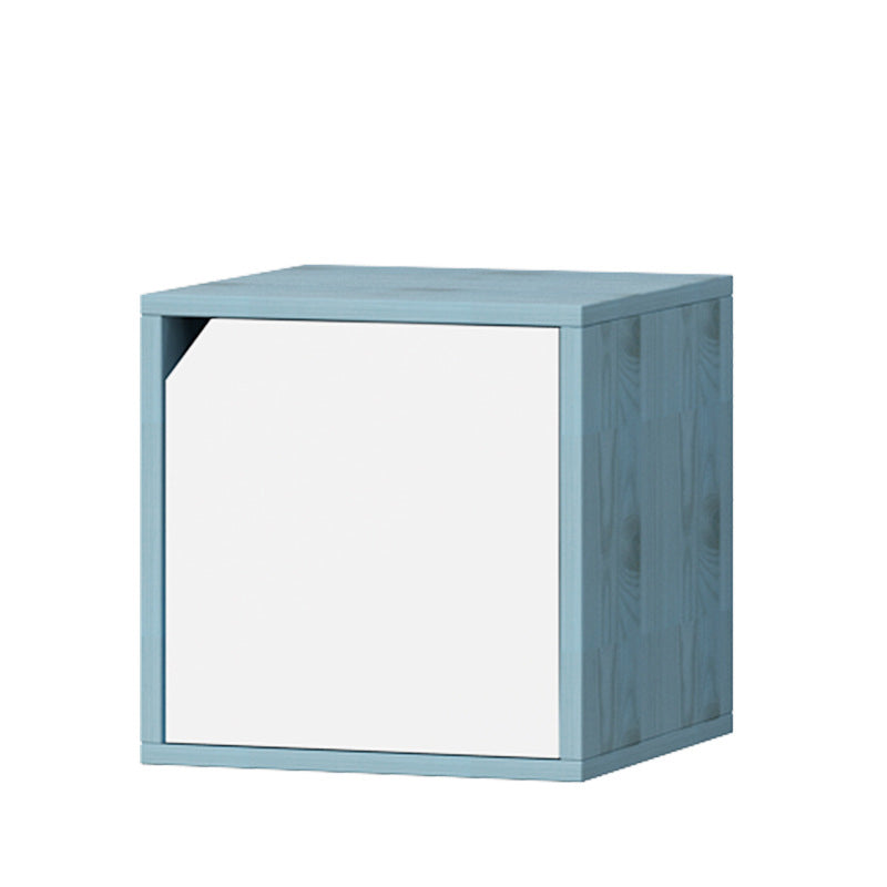 Modern Cube Shelf Bookcase Wood Closed Back Book Shelf for Study Room