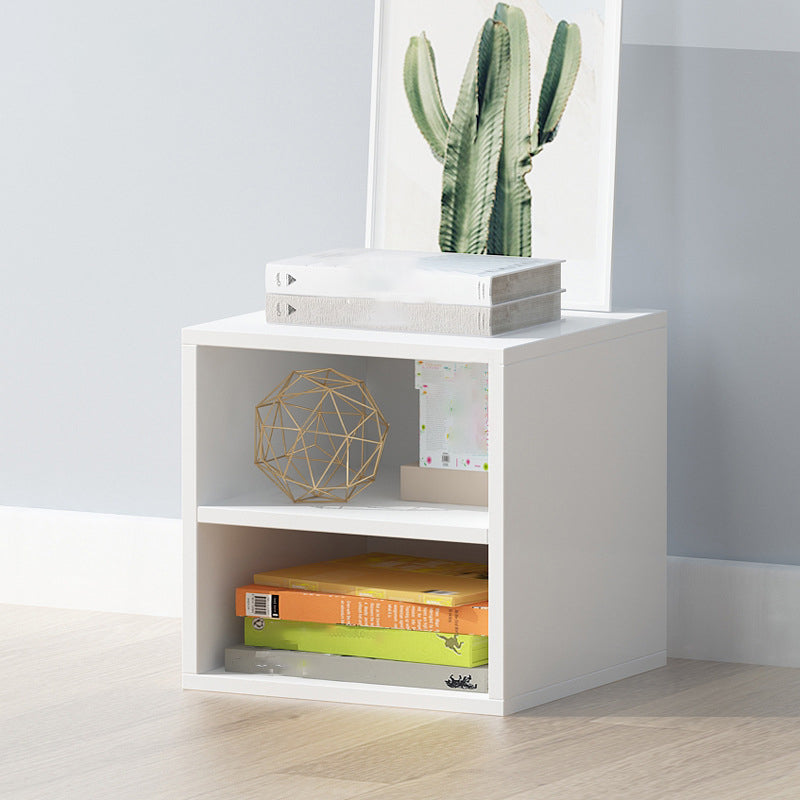 Modern Cube Shelf Bookcase Wood Closed Back Book Shelf for Study Room