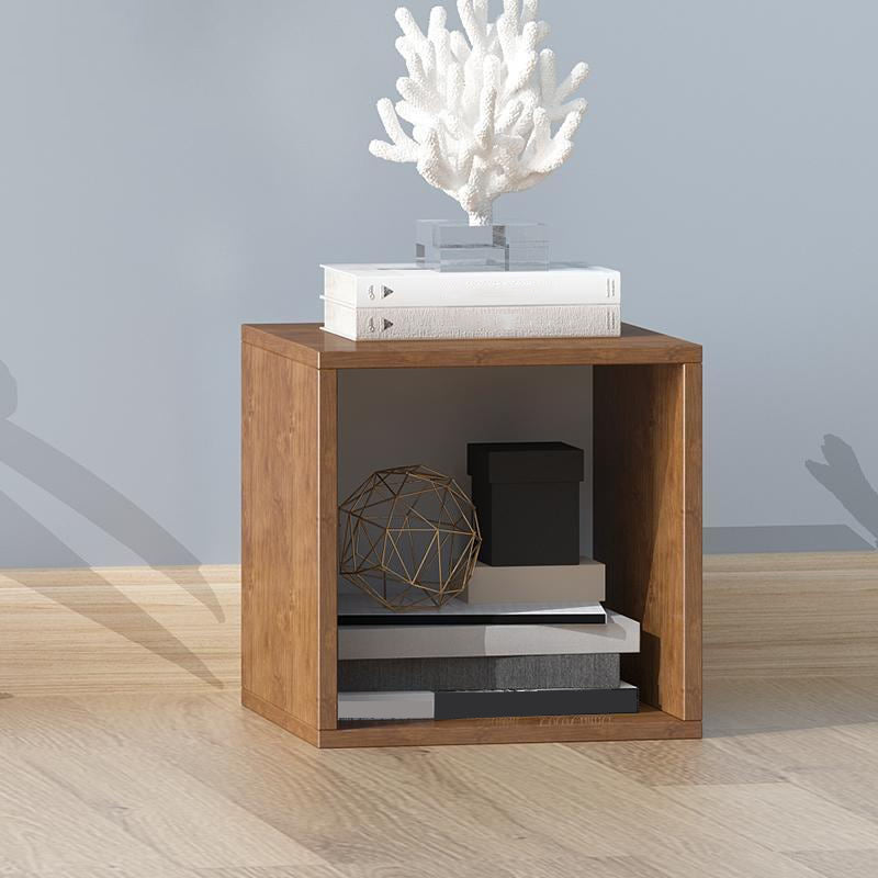 Modern Cube Shelf Bookcase Wood Closed Back Book Shelf for Study Room
