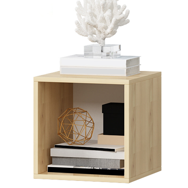 Modern Cube Shelf Bookcase Wood Closed Back Book Shelf for Study Room