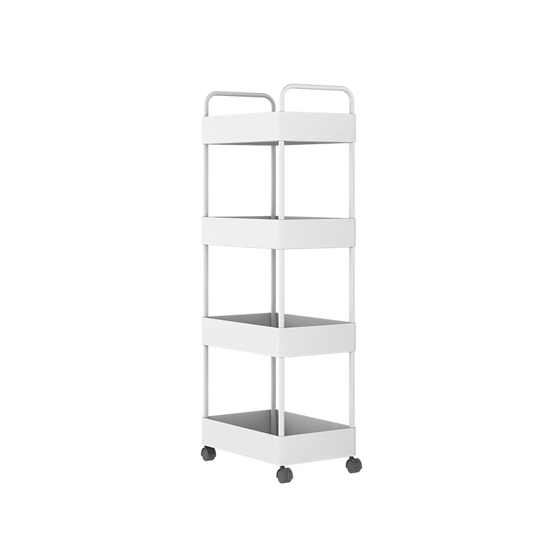 Modern Plastic Bookshelf Pure White Etagere Open Shelf Bookcase
