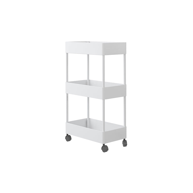 Modern Plastic Bookshelf Pure White Etagere Open Shelf Bookcase