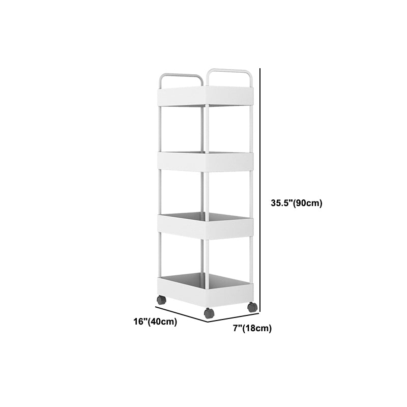 Modern Plastic Bookshelf Pure White Etagere Open Shelf Bookcase