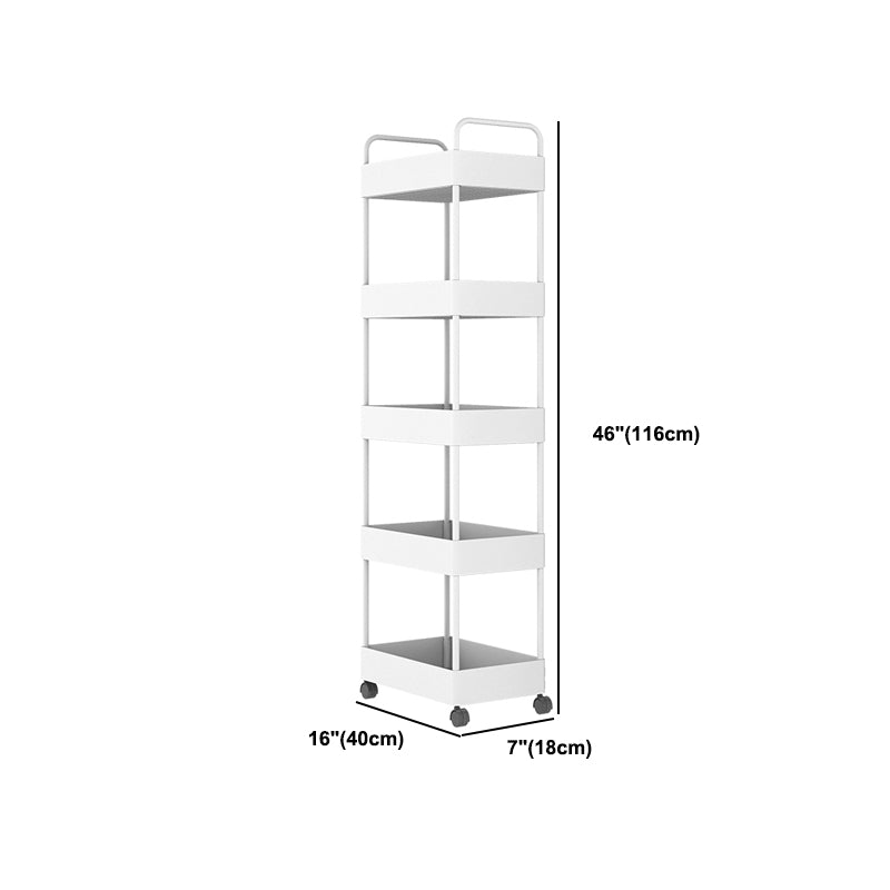 Modern Plastic Bookshelf Pure White Etagere Open Shelf Bookcase