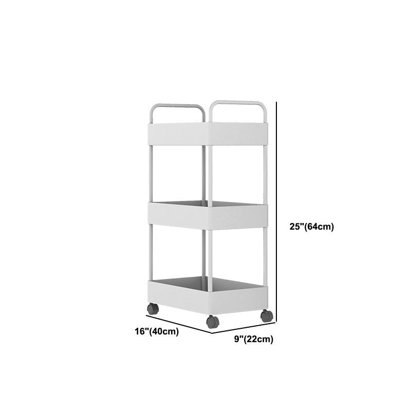 Modern Plastic Bookshelf Pure White Etagere Open Shelf Bookcase