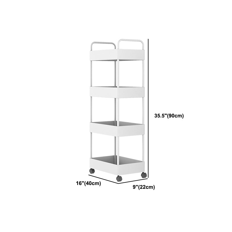 Modern Plastic Bookshelf Pure White Etagere Open Shelf Bookcase