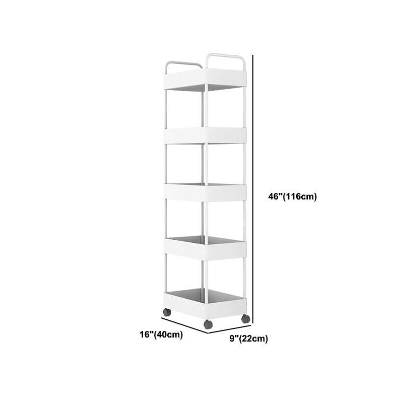 Modern Plastic Bookshelf Pure White Etagere Open Shelf Bookcase