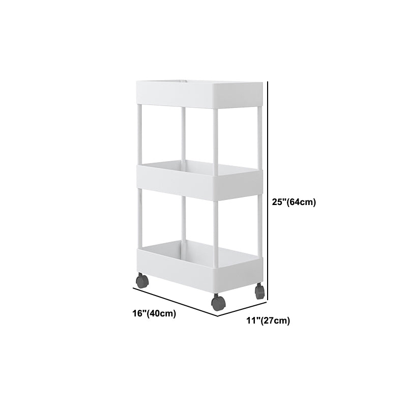 Modern Plastic Bookshelf Pure White Etagere Open Shelf Bookcase