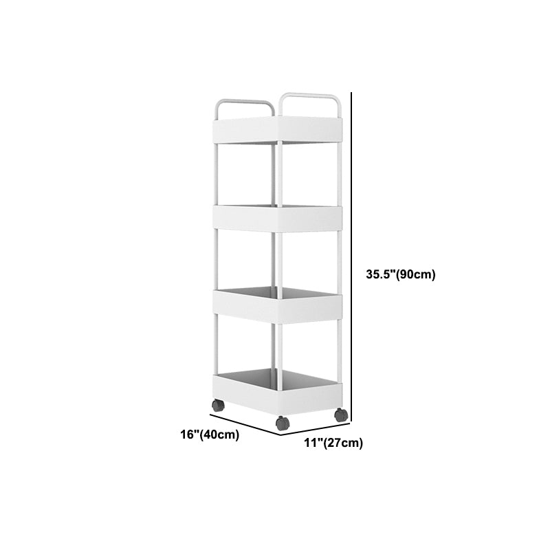 Modern Plastic Bookshelf Pure White Etagere Open Shelf Bookcase
