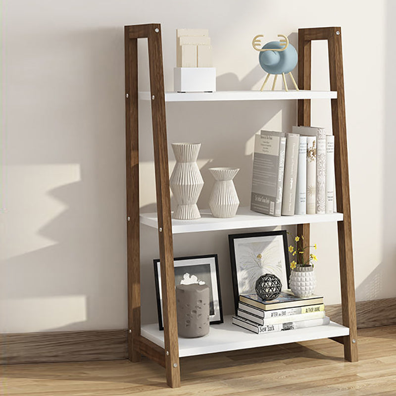 Modern Ladder Shelf Bookcase Wooden Bookshelf for Study Room