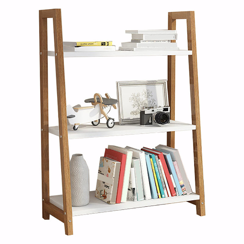 Modern Ladder Shelf Bookcase Wooden Bookshelf for Study Room