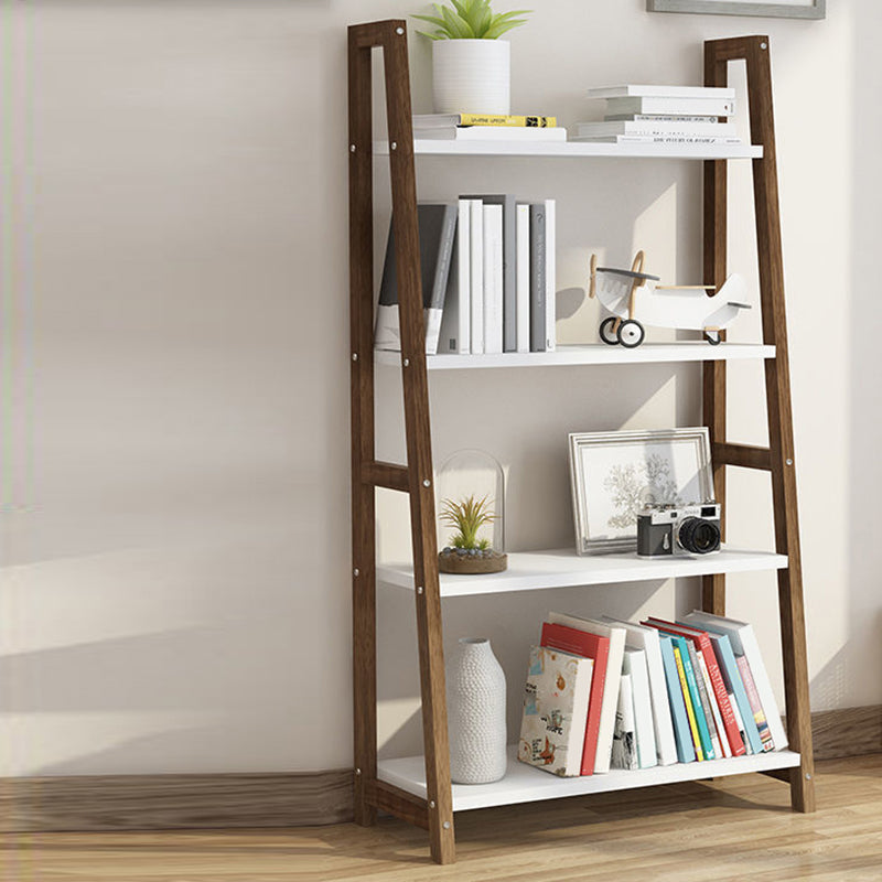 Modern Ladder Shelf Bookcase Wooden Bookshelf for Study Room