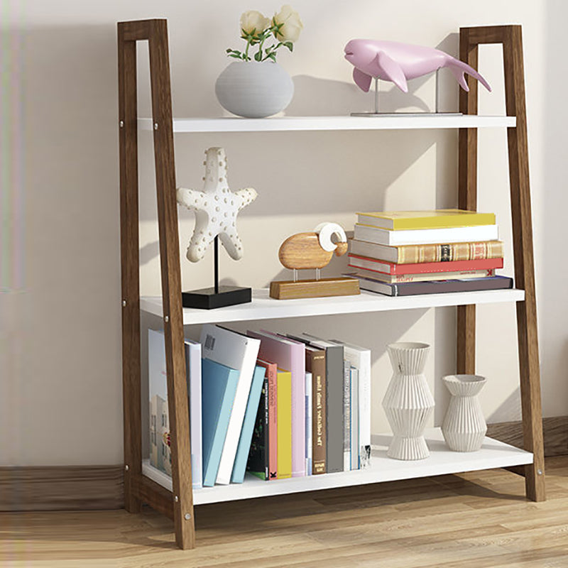Modern Ladder Shelf Bookcase Wooden Bookshelf for Study Room