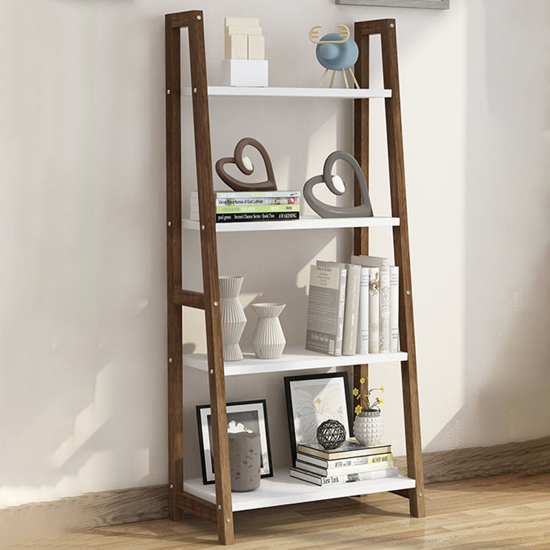Modern Ladder Shelf Bookcase Wooden Bookshelf for Study Room