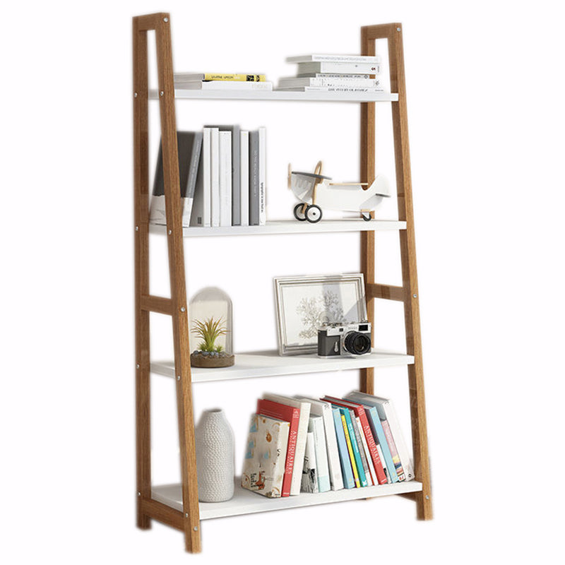 Modern Ladder Shelf Bookcase Wooden Bookshelf for Study Room