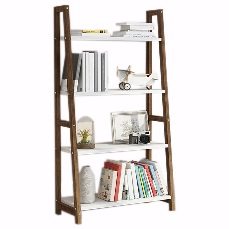 Modern Ladder Shelf Bookcase Wooden Bookshelf for Study Room