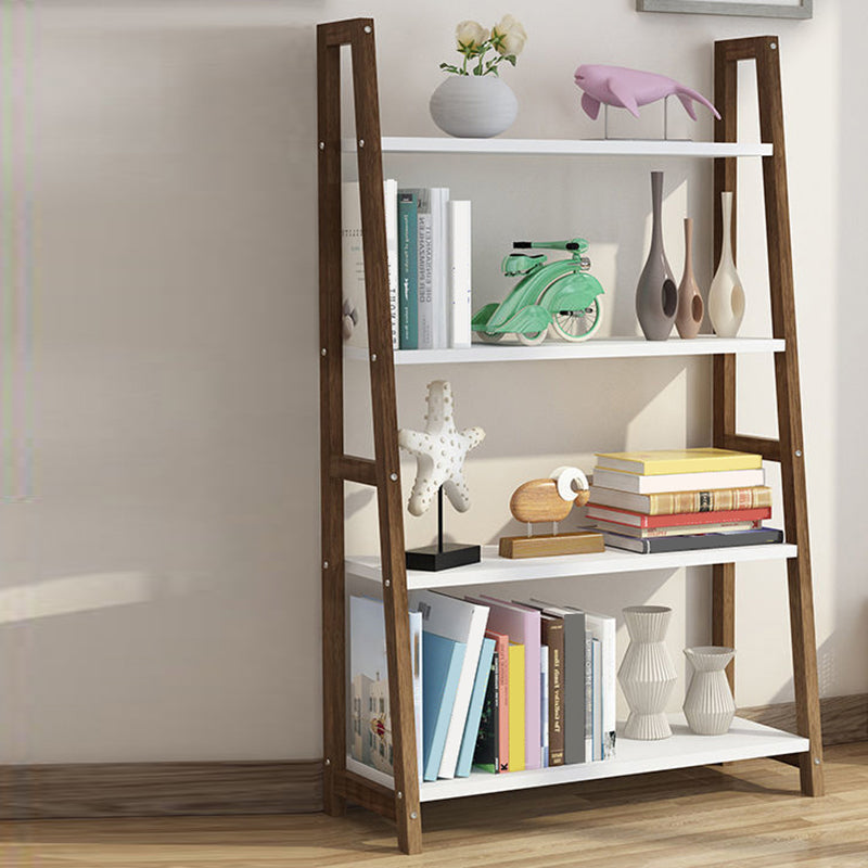 Modern Ladder Shelf Bookcase Wooden Bookshelf for Study Room