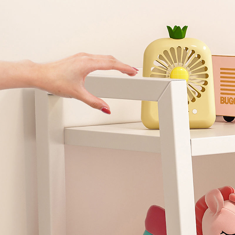 11.81" Wide Ladder Bookshelf Contemporary Metal and Wood Bookcase