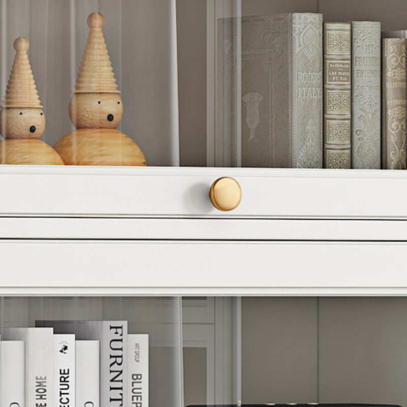 Modern Engineered Wood Bookshelf Standard Closed Back Bookcase with Doors