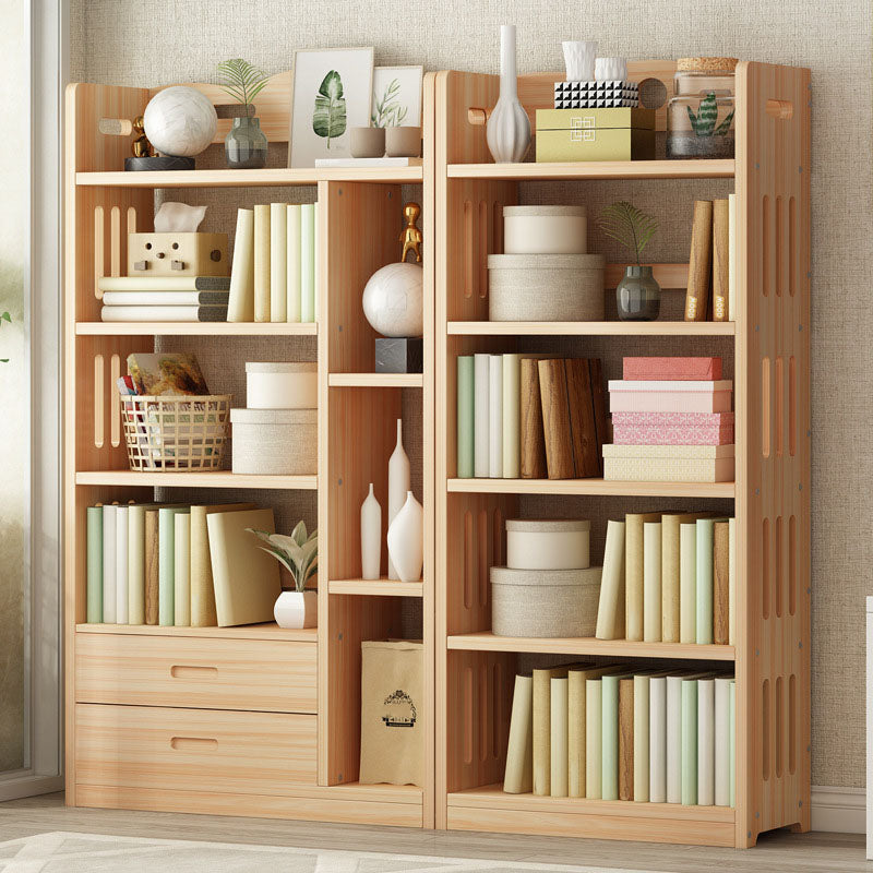 Modern Floor Brown Book Shelf Woodend Open Shelf Bookcase for Home