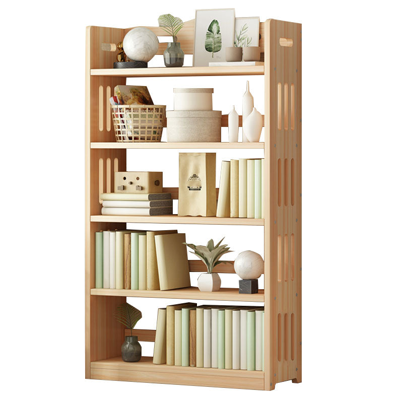 Modern Floor Brown Book Shelf Woodend Open Shelf Bookcase for Home