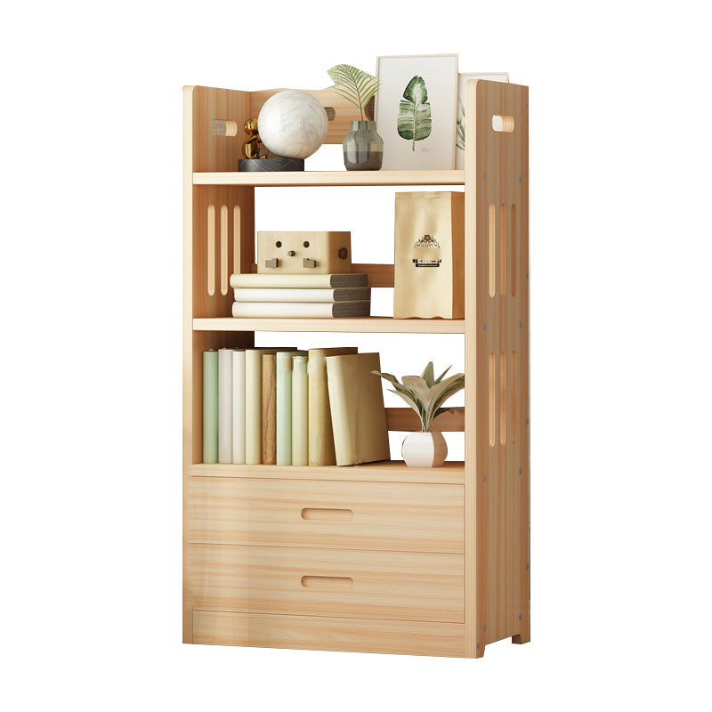 Modern Floor Brown Book Shelf Woodend Open Shelf Bookcase for Home