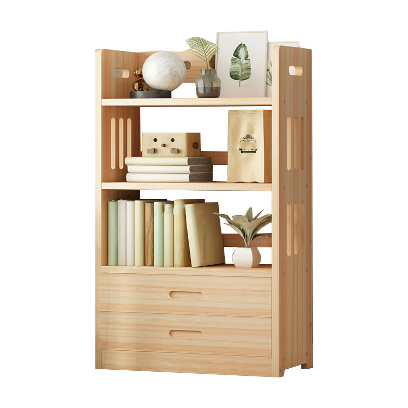 Modern Floor Brown Book Shelf Woodend Open Shelf Bookcase for Home