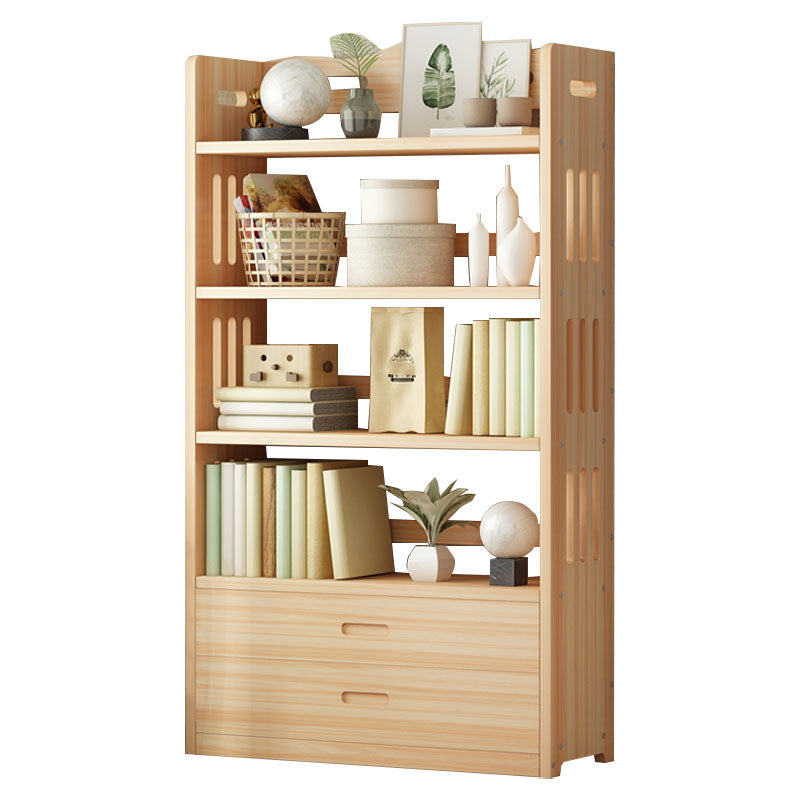 Modern Floor Brown Book Shelf Woodend Open Shelf Bookcase for Home