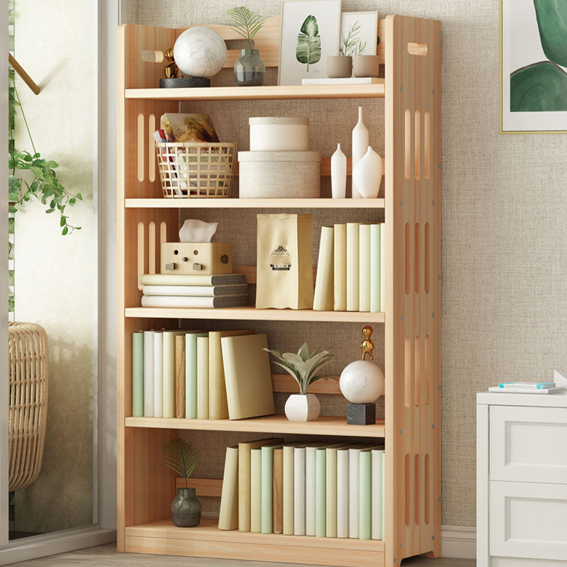 Modern Floor Brown Book Shelf Woodend Open Shelf Bookcase for Home