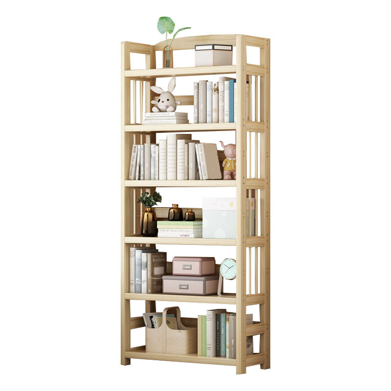 Modern Floor Brown Book Shelf Woodend Open Shelf Bookcase for Home