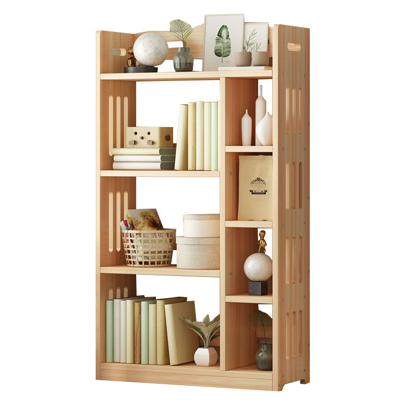 Modern Floor Brown Book Shelf Woodend Open Shelf Bookcase for Home