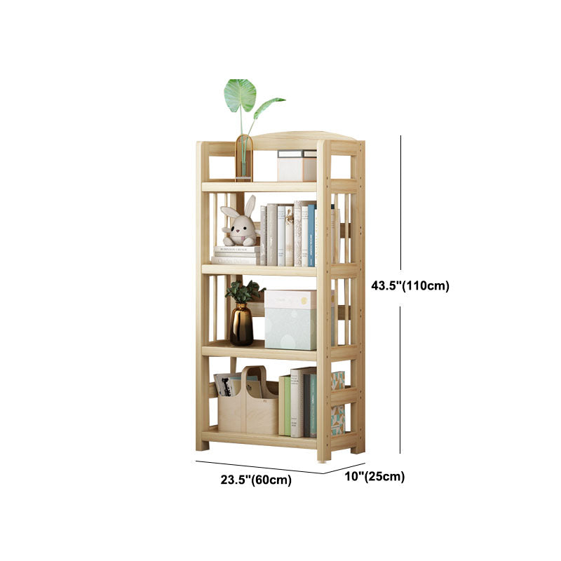 Modern Floor Brown Book Shelf Woodend Open Shelf Bookcase for Home
