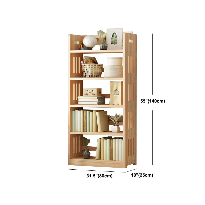 Modern Floor Brown Book Shelf Woodend Open Shelf Bookcase for Home