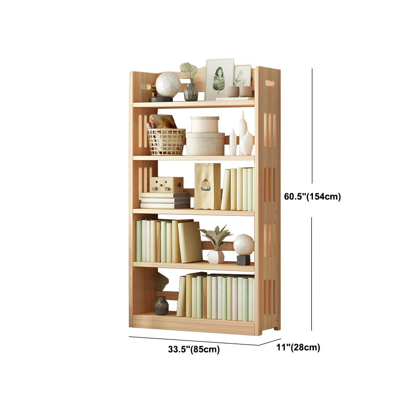 Modern Floor Brown Book Shelf Woodend Open Shelf Bookcase for Home