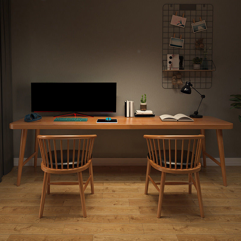 Solid Wood Writing Desk Rectangular Contemporary Office Desk
